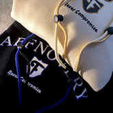 Japanese Retro Color-blocking Hooded Sweatshirt Women Oversized Fake Two-piece Stitching Letters Plus Velvet Jacket Sweatshirt